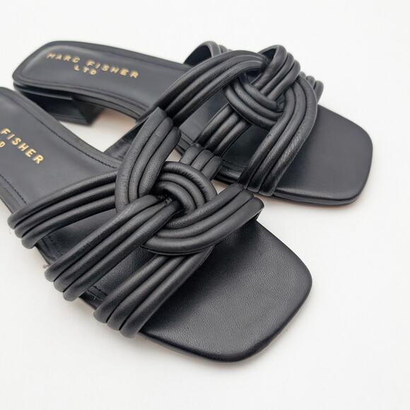 Marc Fisher LTD Casara Slide Sandal Women's Square Toe Black Size US6M EU37 - Picture 10 of 11